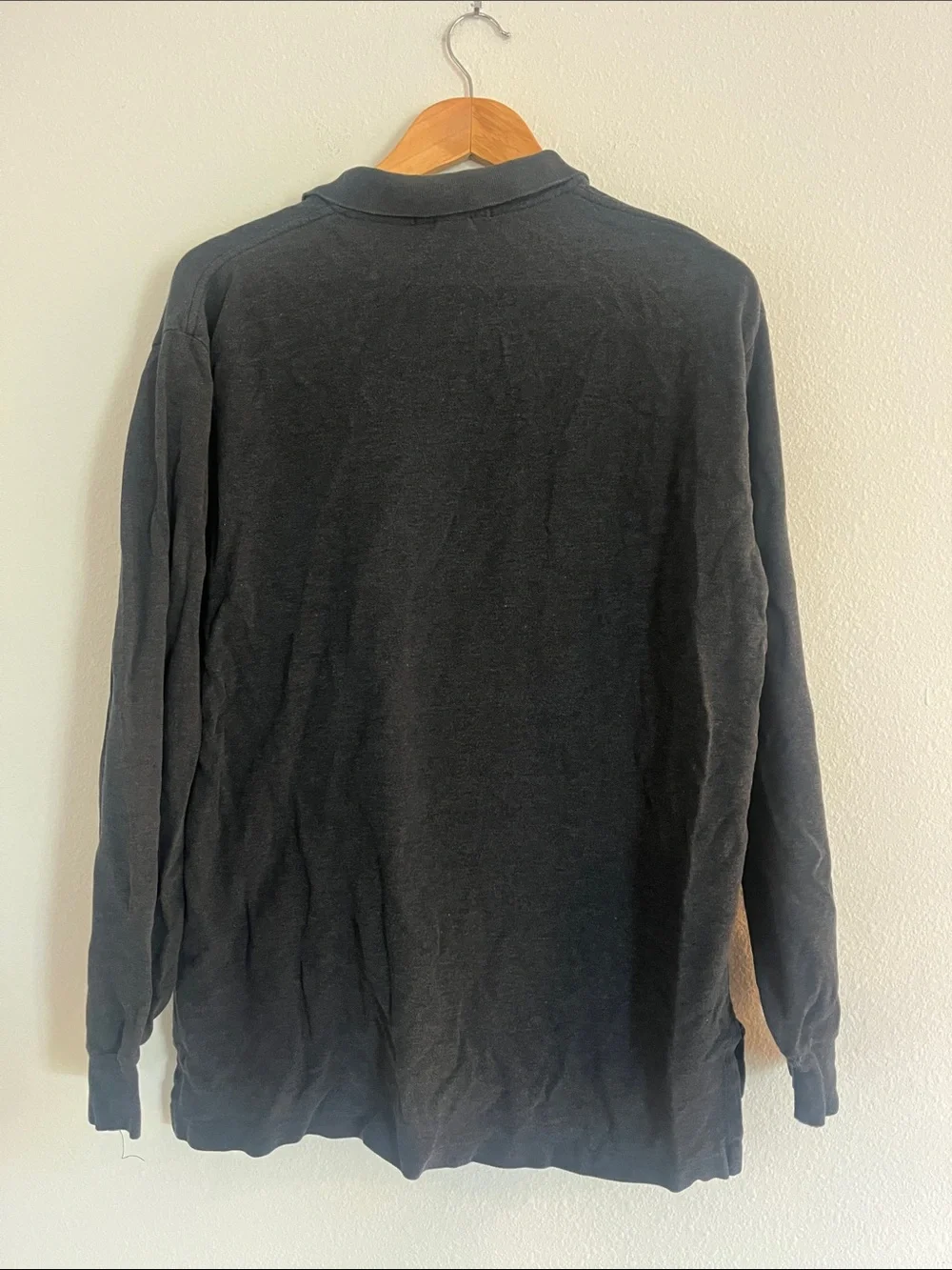 Polo by Ralph Lauren Men's Gray Long-Sleeve Polo Shirt